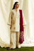 FULLY EMBROIDERED 3PC DHANAK SHIRT WITH EMBROIDERED DHANAK SHAWL-EZ800