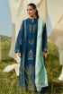 FULLY EMBROIDERED 3PC DHANAK SHIRT WITH DIGITAL PRINTED DHANAK SHAWL-EZ798