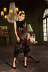 EMBROIDERED 2PC UNSTITCHED DRESS VELVET WITH SILK TROUSER BLACK-EZ044