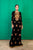 EMBROIDERED 2PC UNSTITCHED DRESS VELVET WITH SILK TROUSER BLACK-EZ350, , 